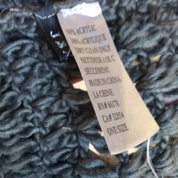 J & X NY Boho Crochet Open Front Shawl Caller High Low Gray Cardigan Sz One Size - Picture 6 of 6